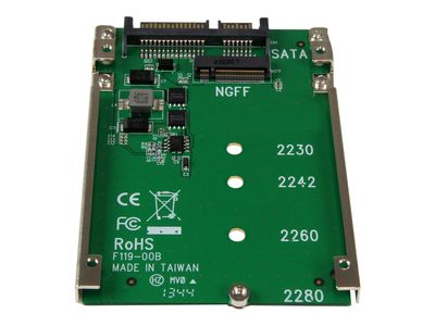 StarTech.com M.2 SSD to 2.5in SATA Adapter - M.2 NGFF to SATA Converter - 7mm - Open-Frame Bracket - M2 Hard Drive Adapter (SAT32M225) - storage controller - SATA 6Gb/s - SATA 6Gb/s_3