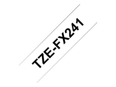 Brother TZeFX241 - 18 mm - Schwarz auf Weiß_1