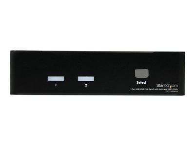 StarTech.com 2 Port USB HDMI KVM Switch with Audio and USB 2.0 Hub - 1080p (1920 x 1200), Hotkey Support - Dual Port Keyboard Video Monitor Switch (SV231HDMIUA) - KVM / audio / USB switch - 2 ports_2