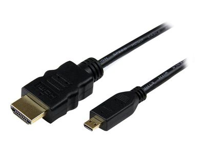 StarTech.com 2m High Speed HDMI Cable with Ethernet HDMI to HDMI Micro - HDMI with Ethernet cable - 2 m_thumb