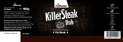 FireRocket 180g Dose KillerSteak Texas Steak-Rub Gewürzmischung_6