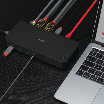 Lindy 43366 laptop-dockingstation & portreplikator Andocken USB 3.2 Gen 2 (3.1 Gen 2) Type-C Schwarz_5