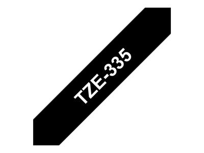 Brother TZE335 - 12 mm - Weiß auf Schwarz_2