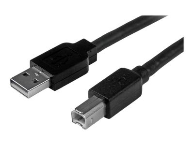 StarTech.com 15m / 50 ft Active USB 2.0 A to B Cable - Long 15 m USB Cable - 50 ft USB Printer Cable - 1x USB A (M), 1x USB B (M) - Black (USB2HAB50AC) - USB cable - USB Type B to USB - 15 m_1