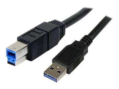 StarTech.com 3m schwarzes SuperSpeed USB 3.0 A auf B Kabel - St/St - USB 3.0 Anschlusskabel - USB-Kabel - 3 m_thumb