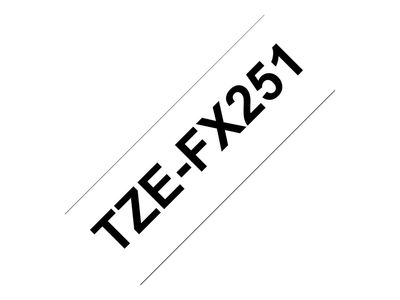Brother flexible ID tape TZe-FX251 - Black on white_thumb