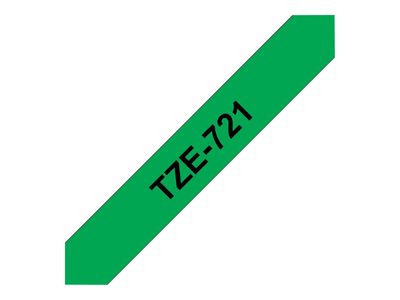 Brother TZE721 - 9 mm - black on green_thumb