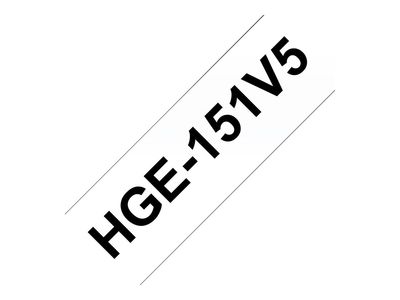 Brother HGE-151V5 - laminiertes Band - 5 Kassette(n) - Rolle (2,4 cm x 8 m)_2