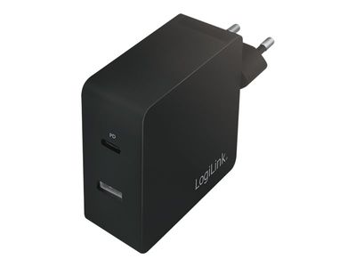 LogiLink 2-Port Wall Charger Netzteil - USB, USB-C - 65 Watt_2
