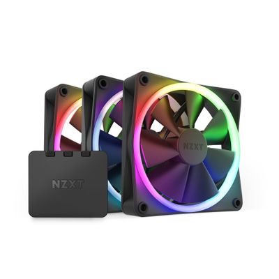NZXT F120 RGB Triple Pack Computergehäuse Ventilator 12 cm Schwarz 3 Stück(e)_thumb