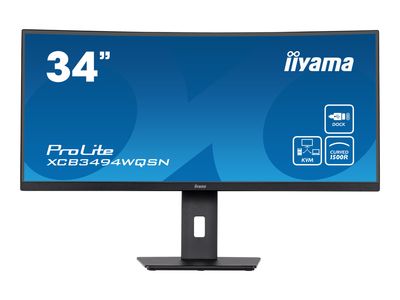 Iiyama Curved Monitor ProLite XCB3494WQSN-B5 - 86.4 cm (34") - 3440 x 1440 UWQHD_thumb