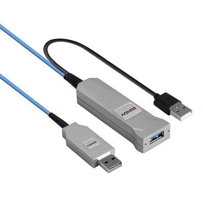 Lindy 43345 USB Kabel USB 3.2 Gen 1 (3.1 Gen 1) 30 m USB A 2 x USB A 5 Gbit/s Blau, Silber_3