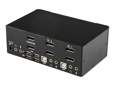 StarTech.com 2 Port DisplayPort Dual Monitor KVM Switch - DisplayPort KVM - 4K 60 Hz - KVM-/Audio-/USB-Switch - 2 Anschlüsse_3