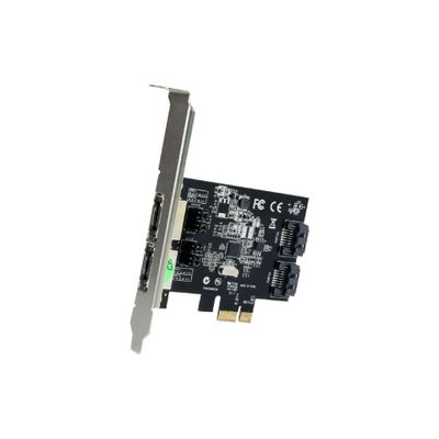 StarTech.com 2 Port PCI Express SATA 6 Gbps eSATA Controller Card - Dual Port PCIe SATA III Card - 2 Int/2 Ext - SATA III 6Gbps (PEXESAT322I) - storage controller - SATA 6Gb/s / eSATA 6Gb/s - PCIe x1_4