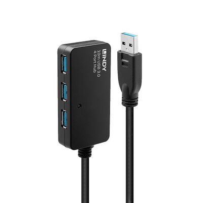 Lindy 43159 Schnittstellen-Hub USB 3.2 Gen 1 (3.1 Gen 1) Type-A 5000 Mbit/s Schwarz_thumb