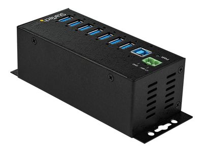 StarTech.com HB30A7AME USB 3.0 Hub (7-Port, Din-Rail,  Industrielle Anwendung, externes Netzteil, Uberspannungsschutz, ESD, 350 W, 15 kV) - Hub - 7 Anschlüsse - TAA-konform_3