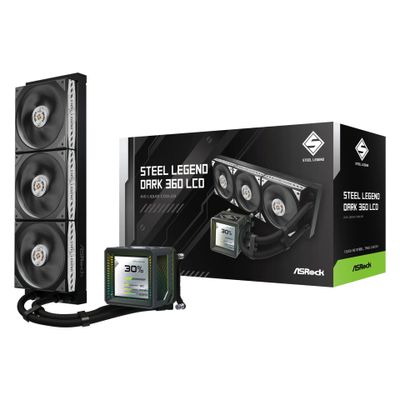 CPC ASRock Steel Legend Dark 360 LCD Black_5