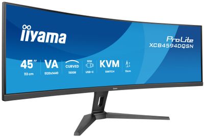 iiyama LED Curved-Display XCB4594DQSN-B1- 114.3 cm (45") - 5120 x 1440 5K DQHD_thumb