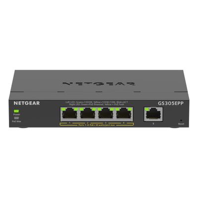 NETGEAR Switch GS305EPP - 5 Ports - 5x GE (10/100/1000) - 4x PoE+_thumb