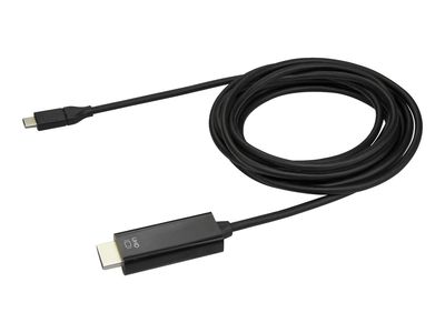 StarTech.com 10ft (3m) USB C to HDMI Cable, 4K 60Hz USB Type C to HDMI 2.0 Video Adapter Cable, Thunderbolt 3 Compatible, Laptop to HDMI Monitor/Display, DP 1.2 Alt Mode HBR2 Cable, Black - 4K USB-C Video Cable (CDP2HD3MBNL) - video interface converter -_thumb