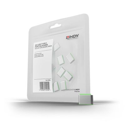 Lindy 40438 Schnittstellenblockierung USB Typ-C Grün 10 Stück(e)_thumb