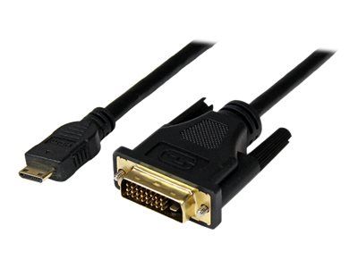 StarTech.com 1m Mini HDMI to DVI-D Cable - M/M - 1 meter Mini HDMI to DVI Cable - 19 pin HDMI (C) Male to DVI-D Male - 1920x1200 Video (HDCDVIMM1M) - video cable - HDMI / DVI - 1 m_2