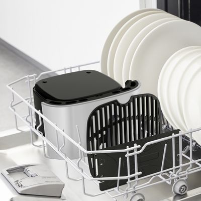 Tefal Easy Fry & Grill EY501A Einzelbild 4,2 l Eigenständig 1550 W Heißluftfritteuse Schwarz, Edelstahl_9