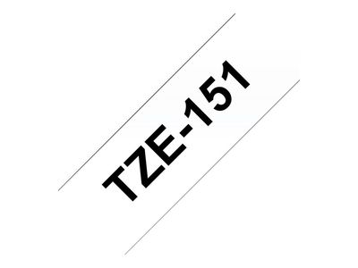 Brother laminated tape TZe-151 - Black on clear_1