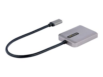 StarTech.com 2-Port USB-C MST Hub, USB Type-C to 2x DisplayPort Multi-Monitor Adapter for Laptop, Dual-DP up to 4K 60Hz w/ DP 1.4 Alt Mode & DSC, HDR, 1ft (30cm) Cable, USB Bus-Powered - Multi-Stream Transport Hub (MST14CD122DP) - video/audio splitter - 2_2