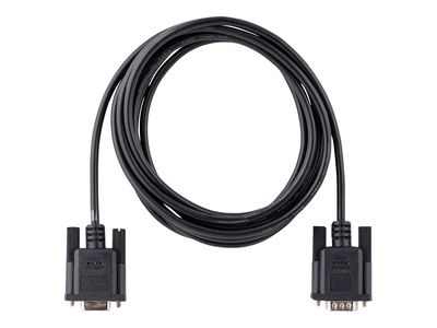 StarTech.com 3m RS232 Serial Null Modem Cable, Crossover Serial Cable w/Al-Mylar Shielding, DB9 Serial COM Port Cable Female to Male, Compatible w/DTE Devices - Tool-Less Design w/Thumbscrews, Black, F/M (9FMNM-3M-RS232-CABLE) - Nullmodemkabel - DB-9 zu D_2