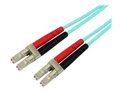 StarTech.com 2m Fiber Optic Cable - 10 Gb Aqua - Multimode Duplex 50/125 - LSZH - LC/LC - OM3 - LC to LC Fiber Patch Cable - patch cable - 2 m - aqua_1