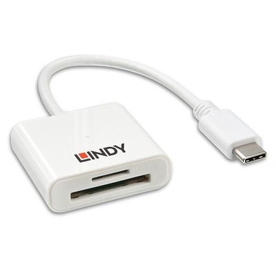 Lindy 43185 Kartenleser USB 3.2 Gen 1 (3.1 Gen 1) Type-C Weiß_thumb