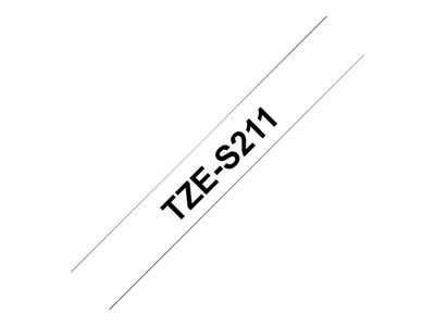 Brother laminated tape TZe-S211 - Black on white_1