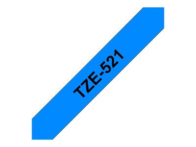 Brother TZe-521 - 9 mm - Schwarz auf Blau_thumb