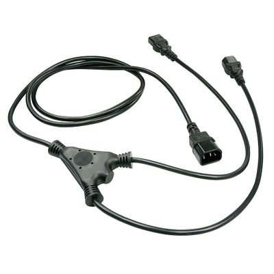 Lindy 30363 Stromkabel Schwarz 1 m C14-Koppler 2 x C13-Koppler_2