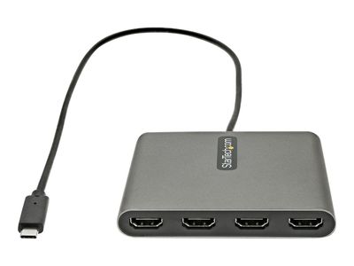 StarTech.com USB-C auf 4x HDMI Adapter - Externe Video- und Grafikkarte - USB Type-C auf Quad HDMI Display Adapter Dongle - 1080p 60Hz - Multi Monitor Splitter - Windows (USBC2HD4) - Adapterkabel - HDMI / USB - 50 cm_2