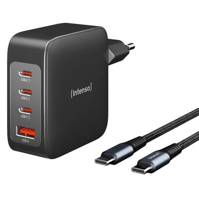 Adap Intenso 3x USB-C GAN 1x USB-A Black_thumb