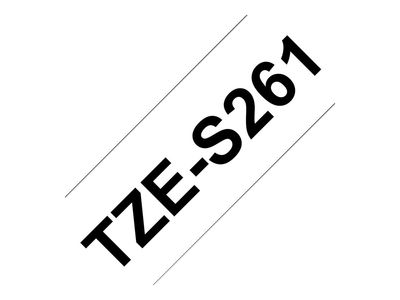Brother TZeS261 - 36 mm - Schwarz auf Weiß_1