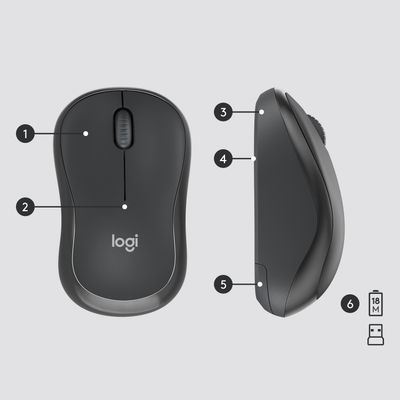Logitech Tastatur MK295 - US Layout - Schwarz_7
