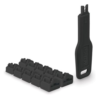 Cable Lindy RJ45 Port 10Pcs Black_thumb