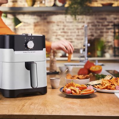 Tefal Easy Fry & Grill EY501A Einzelbild 4,2 l Eigenständig 1550 W Heißluftfritteuse Schwarz, Edelstahl_4