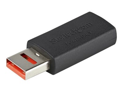 StarTech.com Secure Charging USB Data Blocker Adapter, Male to Female USB-A Charge-Only Adapter, No-Data Charge/Power-Only Adapter for Phone/Tablet, Data Blocking USB Protector Adapter - 5V, 2.4A (12 W) Max (USBSCHAAMF) - USB charge adapter - USB (power o_thumb