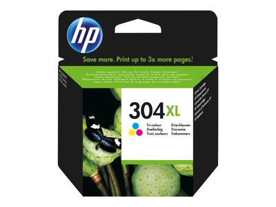 HP 304XL - Hohe Ergiebigkeit - farbstoffbasiert dreifarbig - Original - Tintenpatrone_thumb