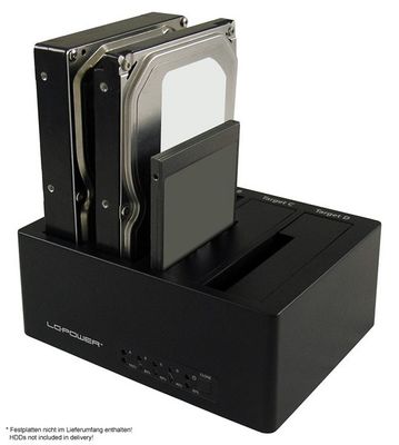 LC-Power LC-DOCK-U3-4B Speicherlaufwerk-Docking-Station USB 3.2 Gen 1 (3.1 Gen 1) Type-A Schwarz_3