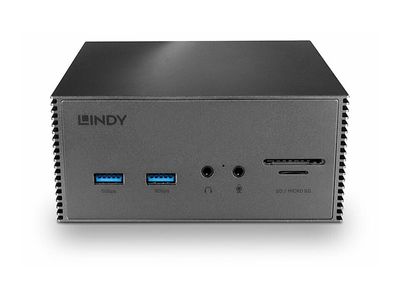 LINDY DST-Pro 101 - docking station - USB-C 3.2 Gen 1 / Thunderbolt 3 / Thunderbolt 4 - 2 x HDMI, DP - 1GbE_2