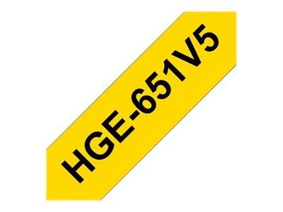 Brother HGE-651V5 - laminiertes Band - 5 Kassette(n) - Rolle (2,4 cm x 8 m)_1