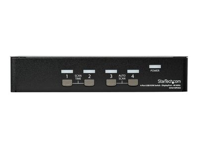StarTech.com 4 Port DisplayPort KVM Switch - 4K 60Hz - Single Display - UHD DP 1.2 USB KVM Switch with USB 2.0 Hub & Audio - TAA Compliant - KVM / audio switch - 4 ports_2