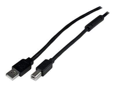 StarTech.com 20m aktives USB 2.0 A auf B Kabel - Stecker/Stecker - USB Druckerkabel 1x USB A / 1x USB B - Schwarz - USB-Kabel - USB Typ B bis USB - 20 m_2