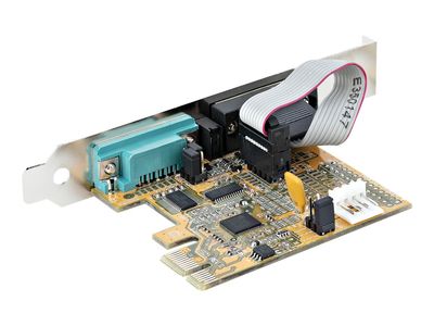 StarTech.com 2-Port PCI Express Serial Card, Dual Port PCIe to RS232 (DB9) Serial Interface Card, 16C1050 UART, Standard or Low Profile Brackets, COM Retention, For Windows & Linux - PCIe to Dual DB9 Card (21050-PC-SERIAL-CARD) - serial adapter - PCIe 2.0_3