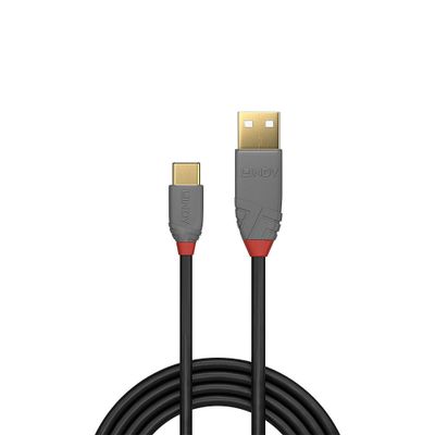 Lindy 36888 USB Kabel USB 2.0 3 m USB A USB C 0,48 Gbit/s Schwarz, Grau_2